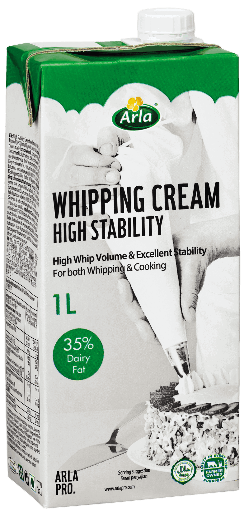 Вершки Arla Pro для збивання 35%, 1 л