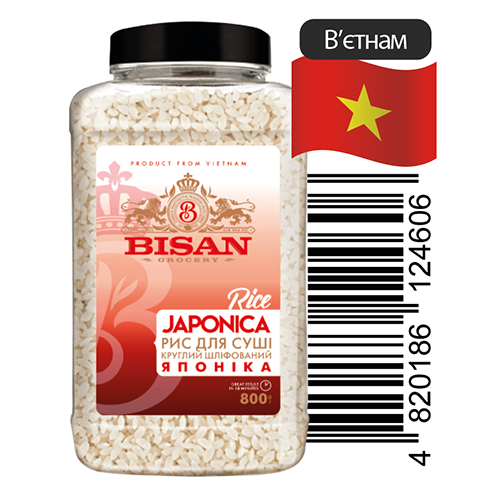 Рис BISAN Japonica для суші 800 г