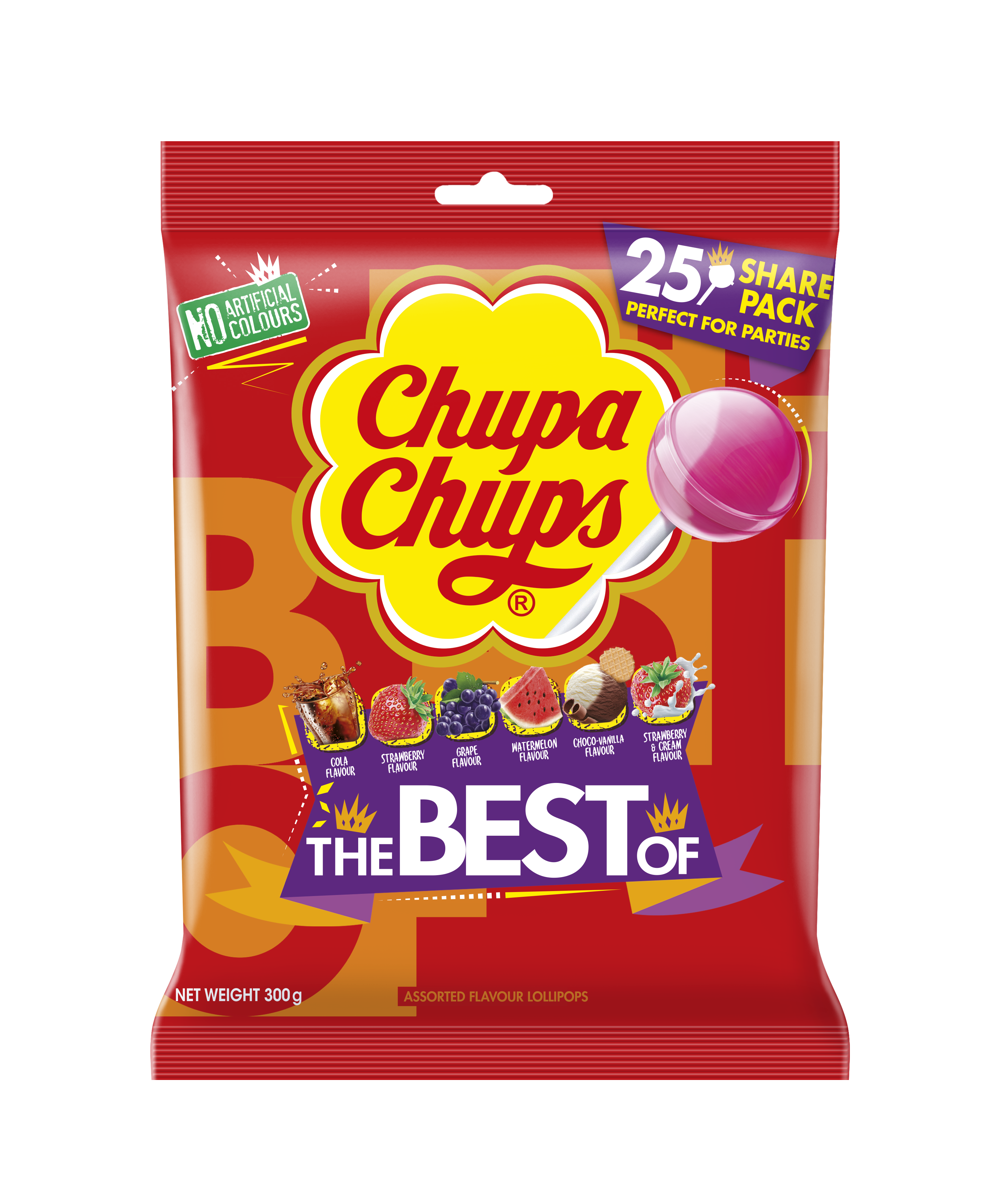 Карамель Chupa Chups The Best Of, пакет 25 шт