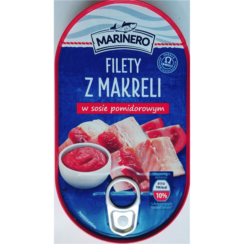 Скумбрія Marinero філе в томаті 170 г
