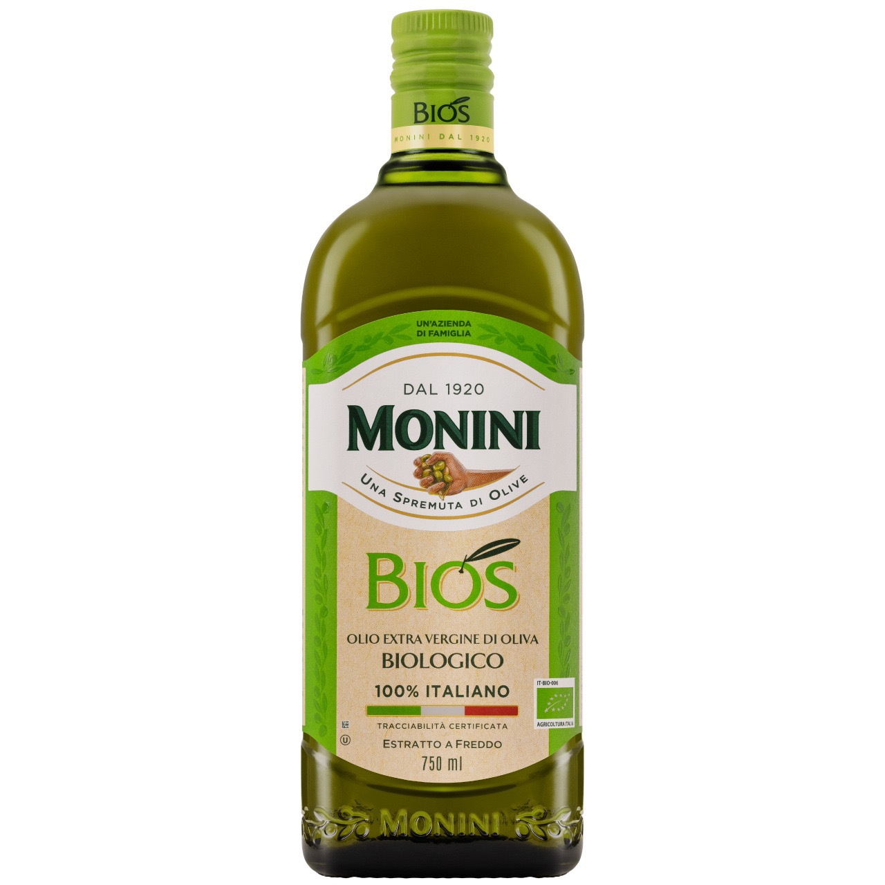 Олія оливкова Monini BIOS Biologico органічна, 750 мл