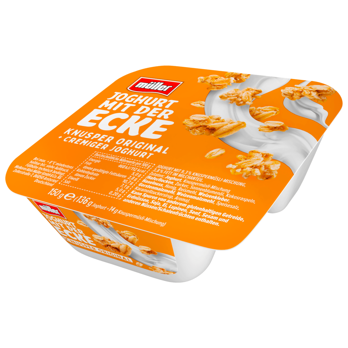 Йогурт Müller Joghurt mit der Ecke Knusper Original, 150 г