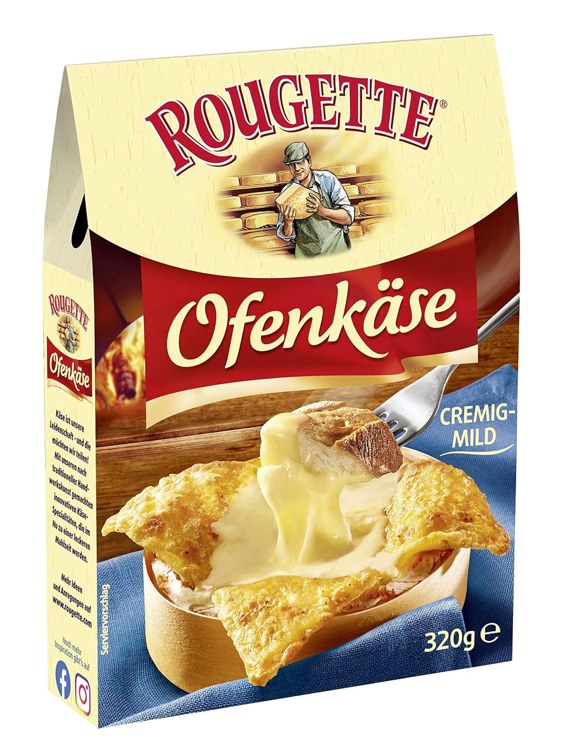 Сир Rougette Ofenkäse вершково-м'який для запікання, 320 г